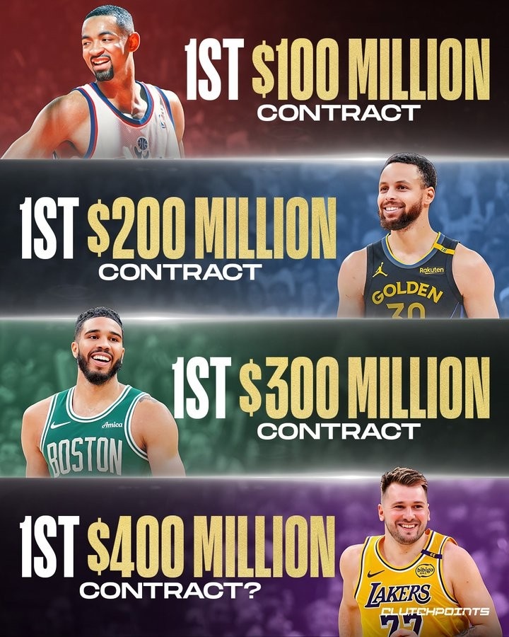 伟德体育-4亿先生东契奇？美媒列1-3亿合同开创者：霍二叔、库里、塔图姆